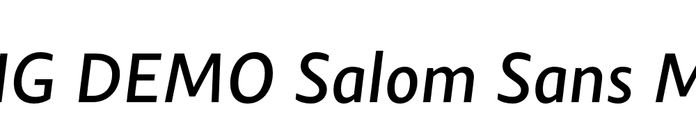  DEMO Salom Sans Medium Italic