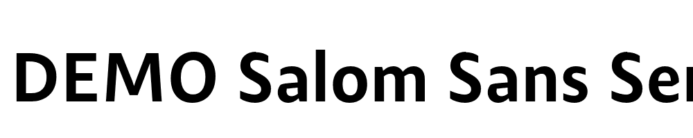  DEMO Salom Sans Semibold Regular