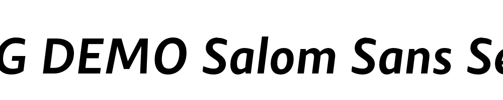  DEMO Salom Sans Semibold Italic