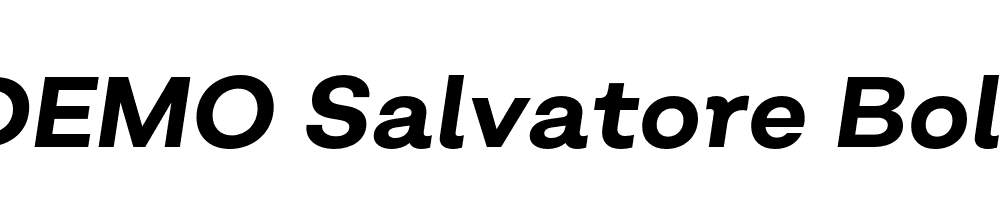  DEMO Salvatore Bold Italic Regular