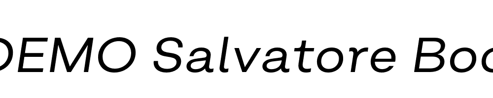  DEMO Salvatore Book Italic Regular