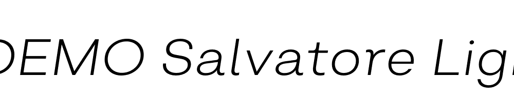  DEMO Salvatore Light Italic Regular