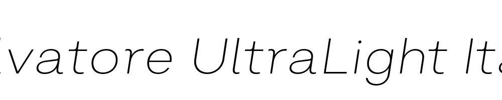  DEMO Salvatore UltraLight Italic Regular