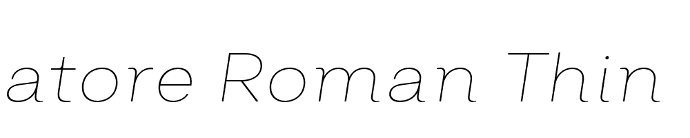  DEMO Salvatore Roman Thin Italic Regular