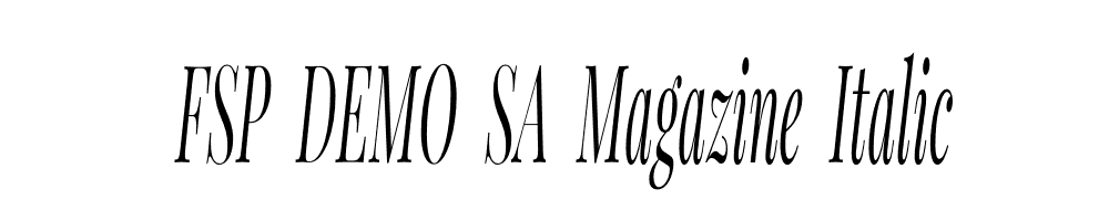 FSP DEMO SA Magazine Italic