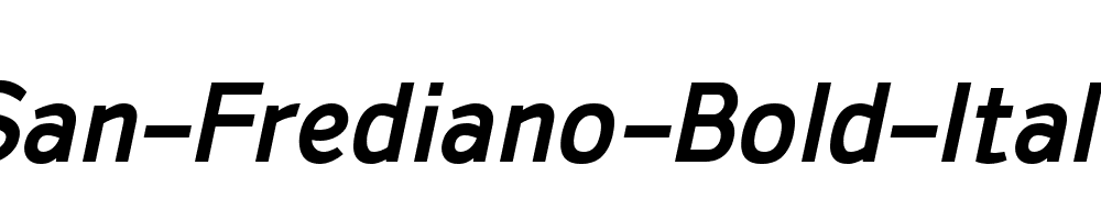 San-Frediano-Bold-Italic