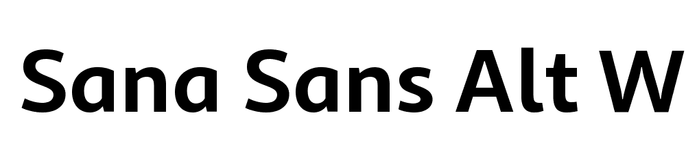 Sana Sans Alt W