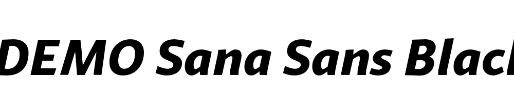  DEMO Sana Sans Black Italic Regular