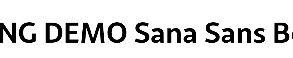  DEMO Sana Sans Bold Regular