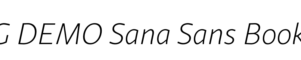  DEMO Sana Sans Book Italic Regular