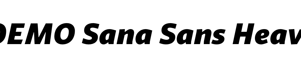  DEMO Sana Sans Heavy Italic Regular