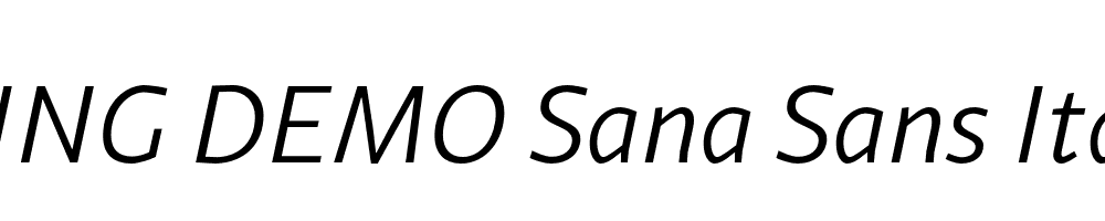  DEMO Sana Sans Italic Regular