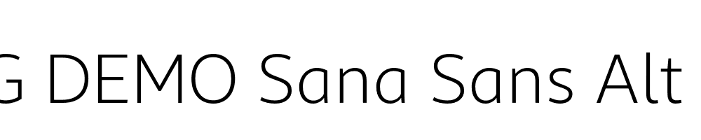  DEMO Sana Sans Alt Book Regular