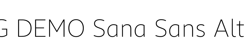  DEMO Sana Sans Alt Light Regular