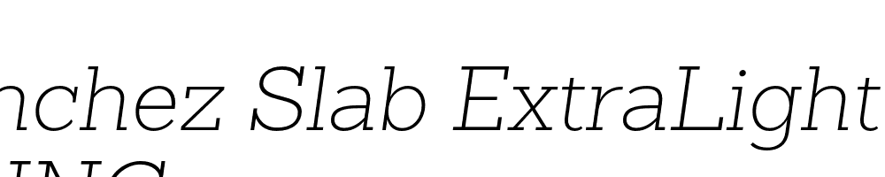  DEMO Sanchez Slab ExtraLight ExtraLight Italic