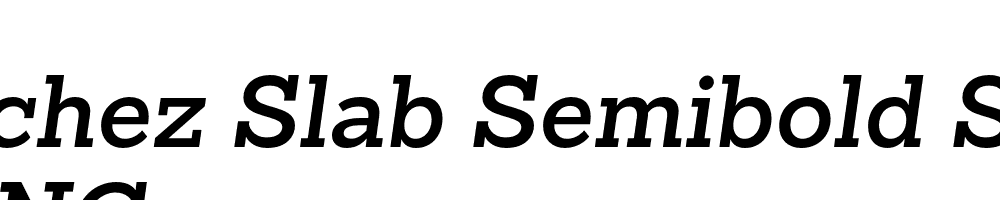  DEMO Sanchez Slab Semibold SemiBold Italic