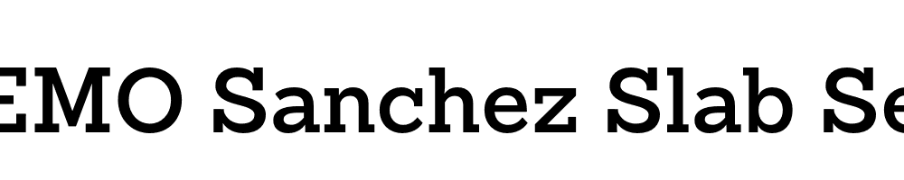  DEMO Sanchez Slab Semibold SemiBold