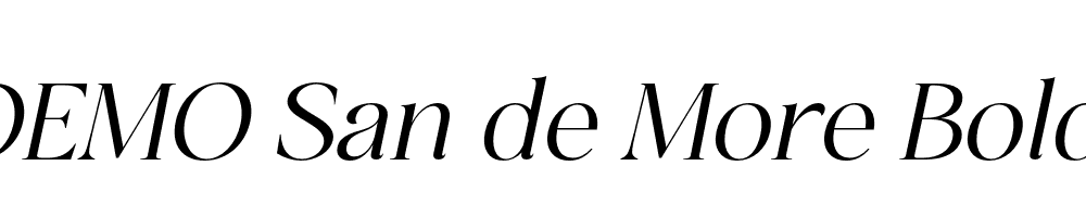 FSP DEMO San de More Bold Italic