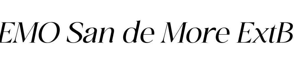 FSP DEMO San de More ExtBd Italic