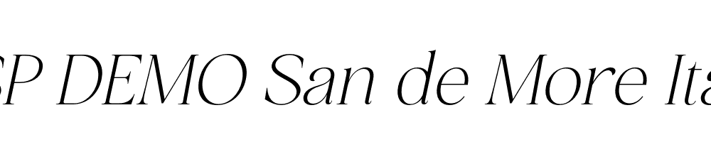 FSP DEMO San de More Italic