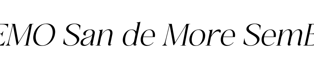 FSP DEMO San de More SemBd Italic