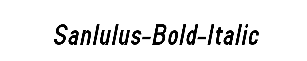 Sanlulus-Bold-Italic