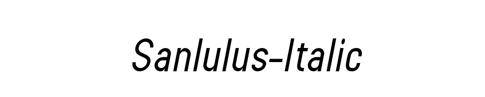 Sanlulus-Italic