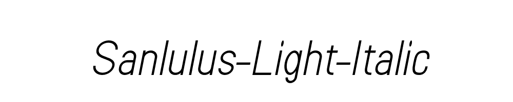 Sanlulus-Light-Italic