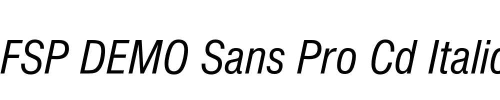 FSP DEMO Sans Pro Cd Italic