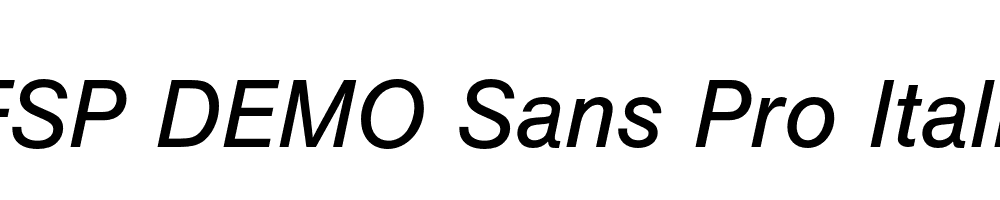 FSP DEMO Sans Pro Italic