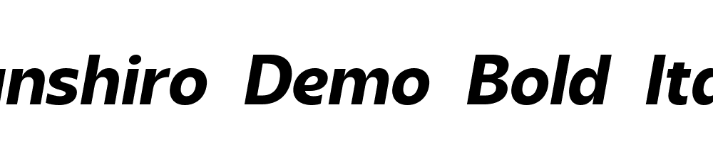 Sanshiro-Demo-Bold-Italic