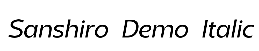 Sanshiro-Demo-Italic