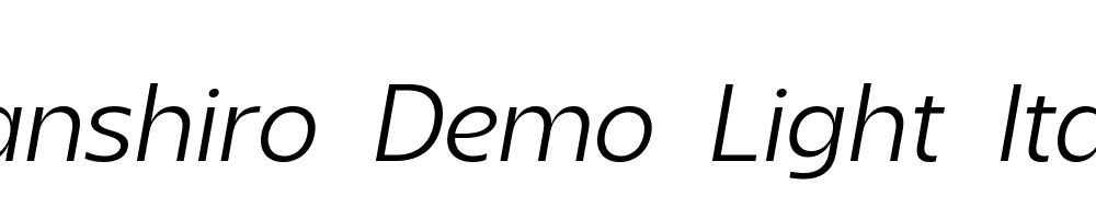 Sanshiro-Demo-Light-Italic