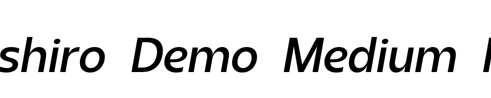 Sanshiro-Demo-Medium-Italic