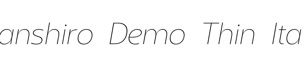 Sanshiro-Demo-Thin-Italic