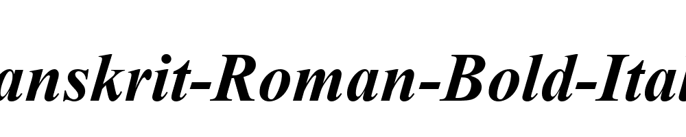 Sanskrit-Roman-Bold-Italic