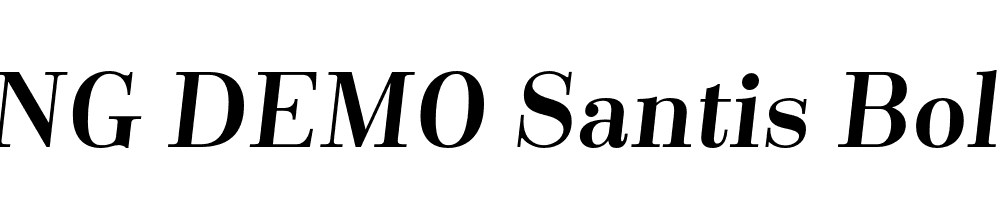  DEMO Santis Bold Bold Italic