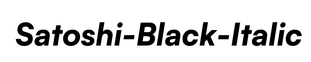 Satoshi-Black-Italic