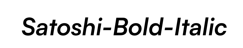 Satoshi-Bold-Italic