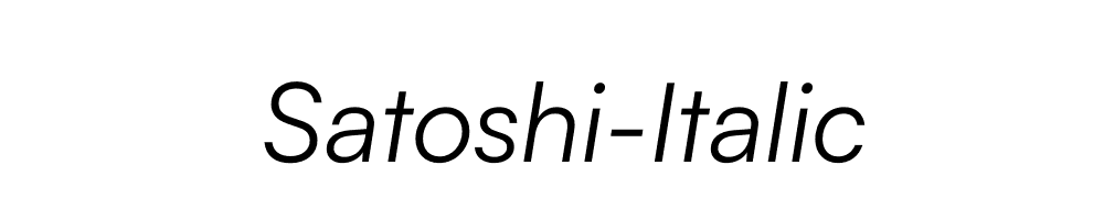 Satoshi-Italic