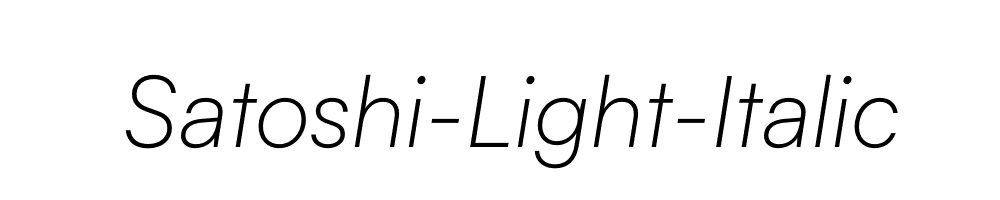 Satoshi-Light-Italic