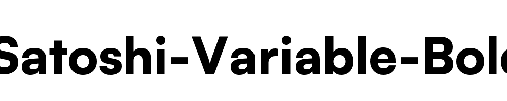 Satoshi-Variable-Bold