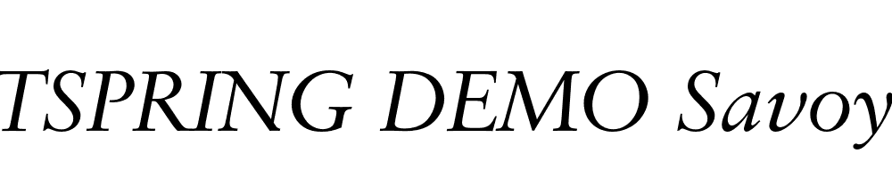  DEMO Savoy Italic