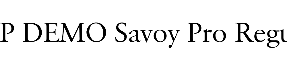 FSP DEMO Savoy Pro Regular