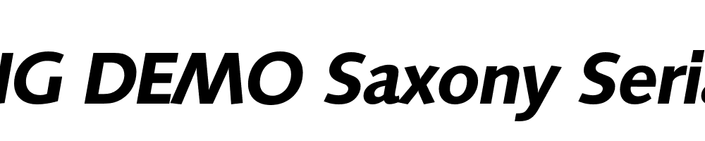  DEMO Saxony Serial Bold Italic