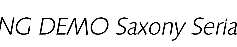  DEMO Saxony Serial Light Italic