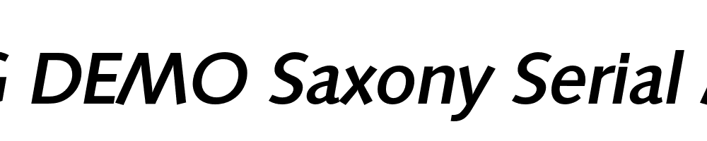  DEMO Saxony Serial Medium Italic