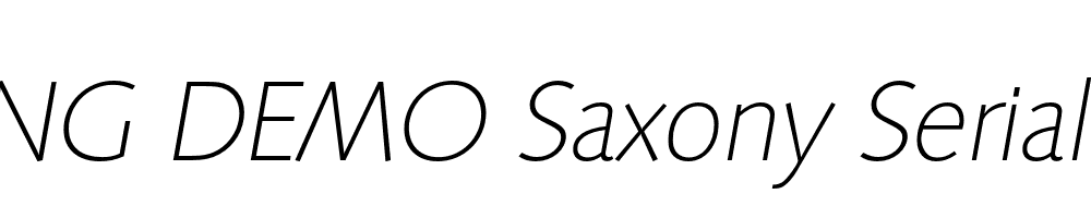  DEMO Saxony Serial Xlight Italic