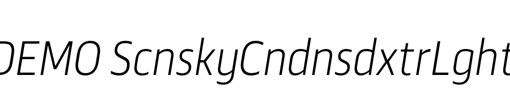 FSP DEMO ScnskyCndnsdxtrLght Italic