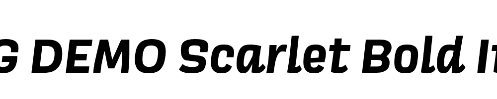  DEMO Scarlet Bold Italic Regular